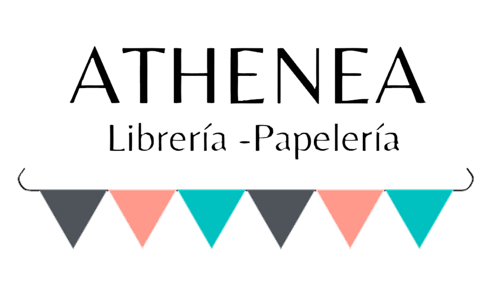 Logotipo de Athenea Librería-Papelería con decoración