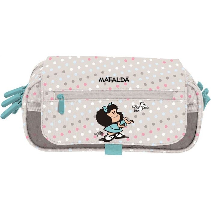 Estuche Triple con Solapa Mafalda Bird 2025