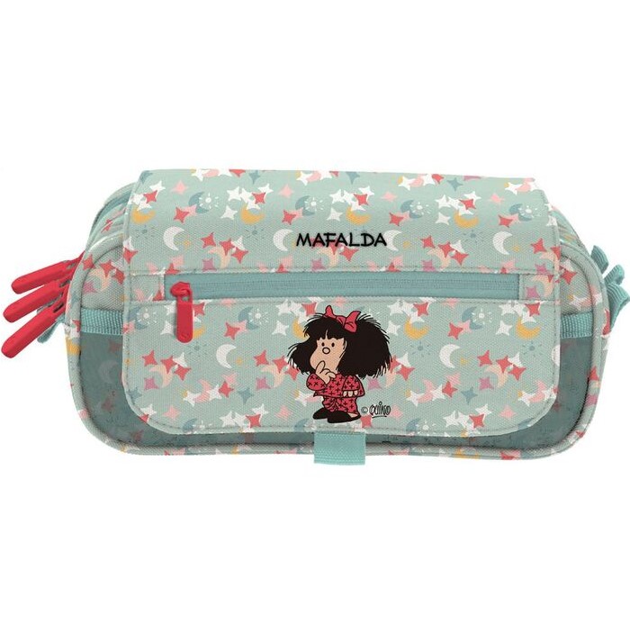 Estuche Triple con Solapa Mafalda Pijama 2025