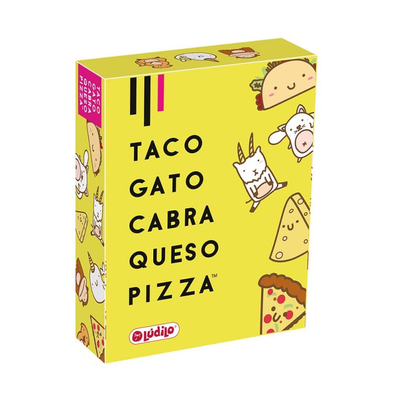 Juego de cartas, taco, cabra, queso, pizza