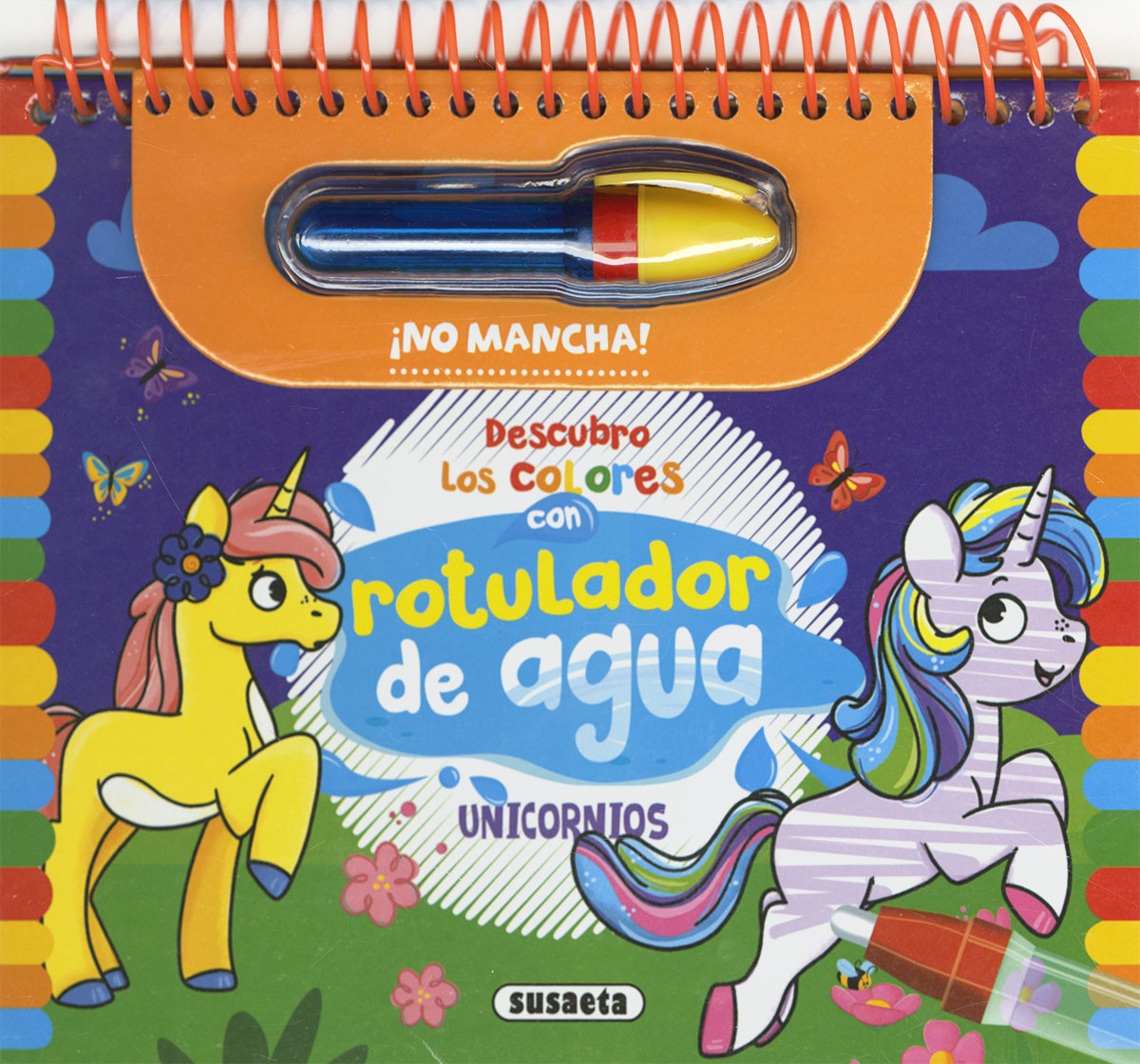 Descubro los colores con rotulador de agua: Unicornios