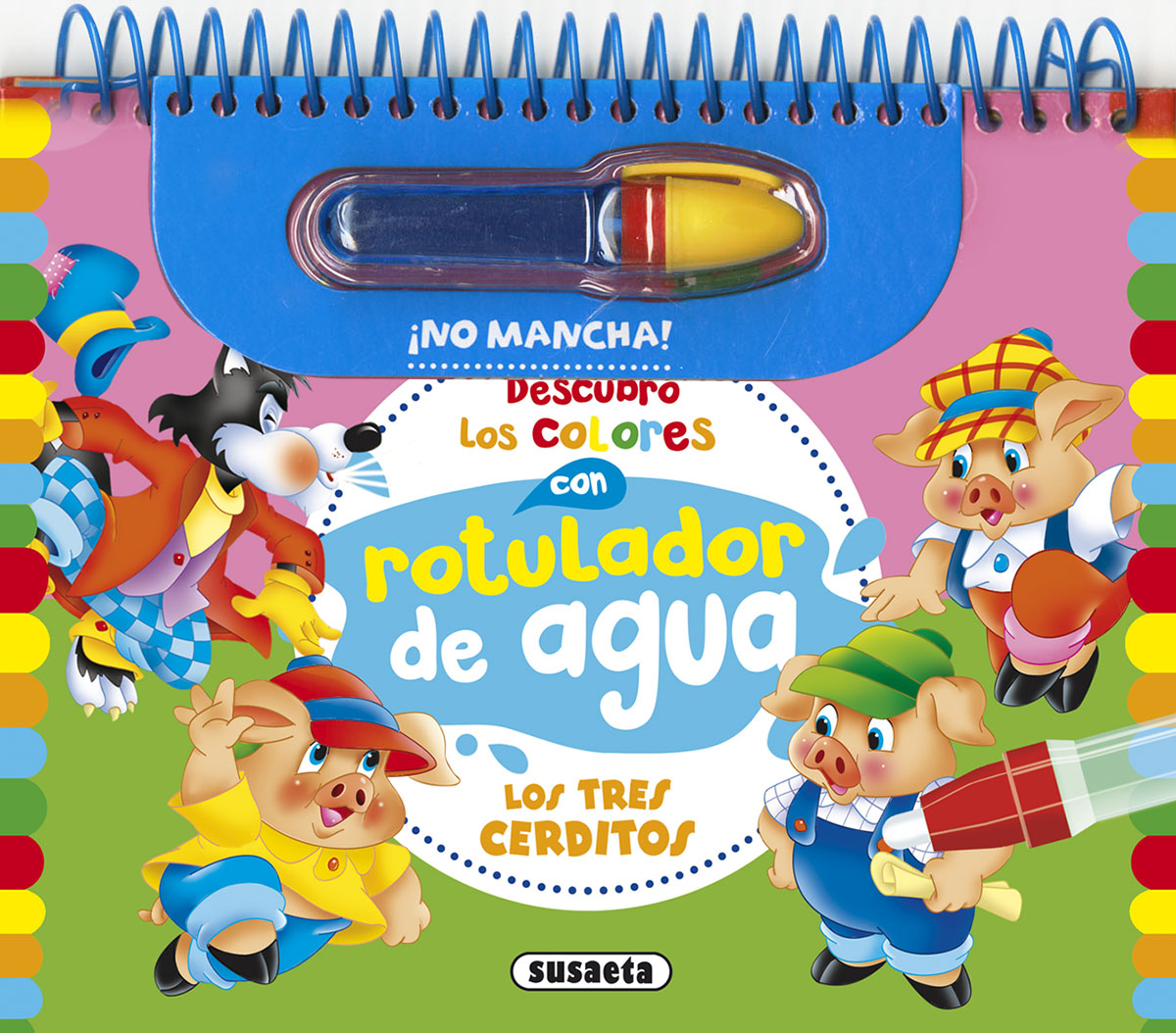 Descubro los colores con rotulador de agua: Los tres cerditos