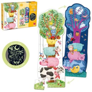 Puzzle xxl reversible día y noche brilla oscuridad 27 piezas
