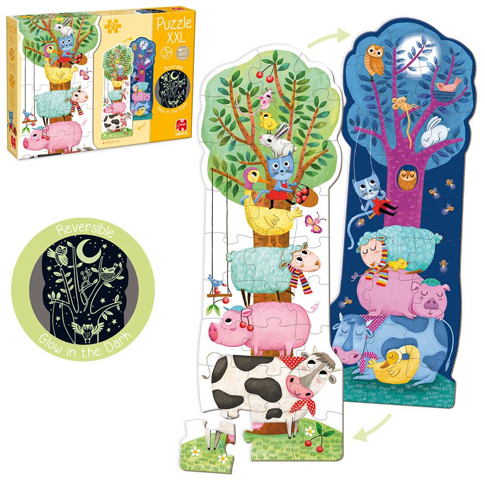 Puzzle xxl reversible día y noche brilla oscuridad 27 piezas