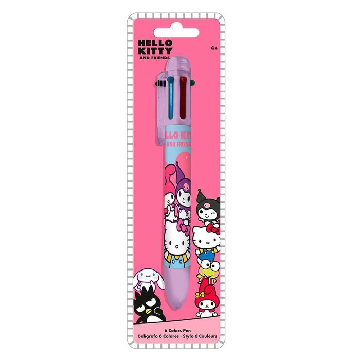 BOLIGRAFO 6 COLORES HELLO KITTY & FRIENDS
