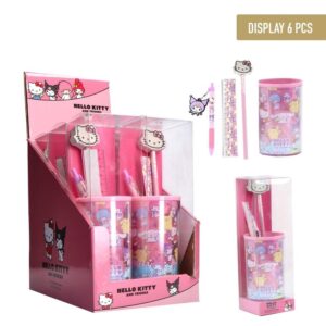 SET DE PAPELERIA PORTALAPICES HELLO KITTY